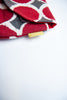 706 Classic Button Clutch - Red Dots
