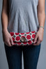706 Classic Button Clutch - Red Dots