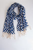 754 Classic Handwoven Scarf - Navy Chevron