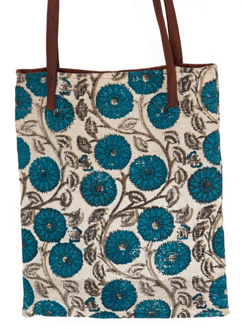 141064 Vegan Slender Tote - Heritage Blue