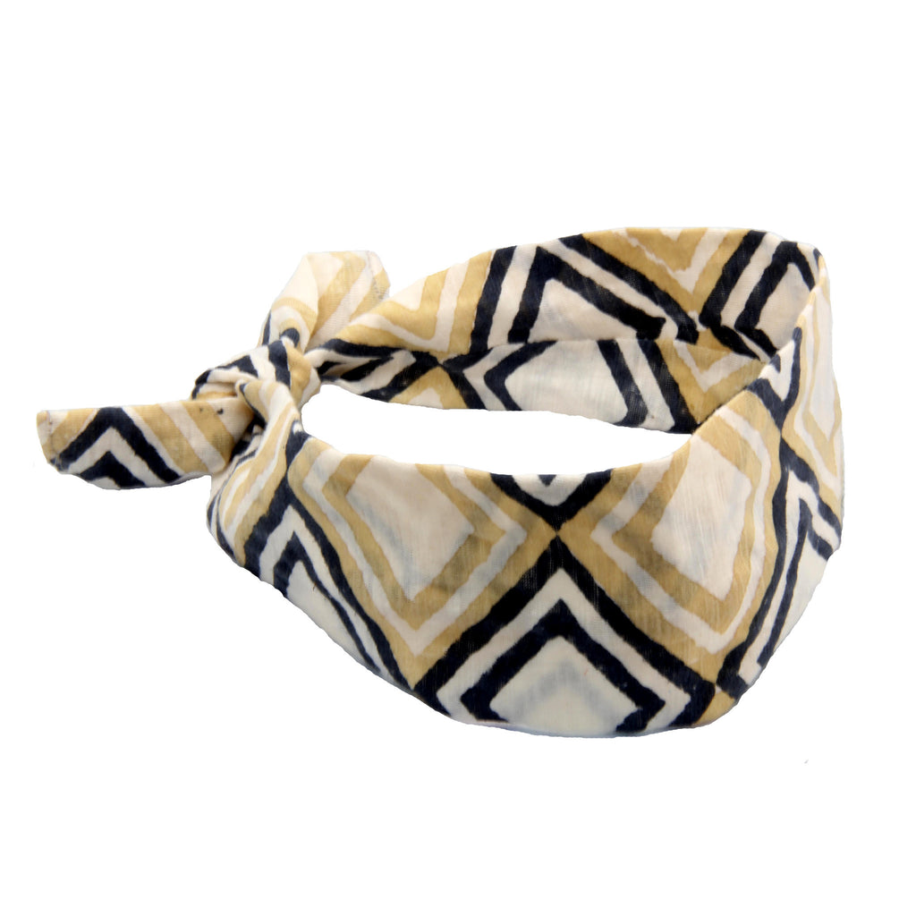 NL140903 Head Bands- Navy Diamonds