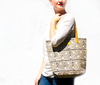 NL140504 Bucket Tote-Navy Triangles