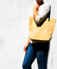NL140501 Bucket Tote-Mustard Zig Zag