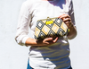NL140303 Clasp Clutch-Navy Diamonds