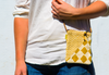 NL140801 Travel Pouch-Mustard Zig Zag/Squares