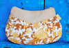 827 Pleated Clutch - Gold Bird