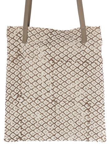 141063 Vegan Slender Tote - Scalloped Cross