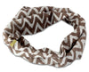 141402 Jersey Cowl Neck Scarf - elephant chevron