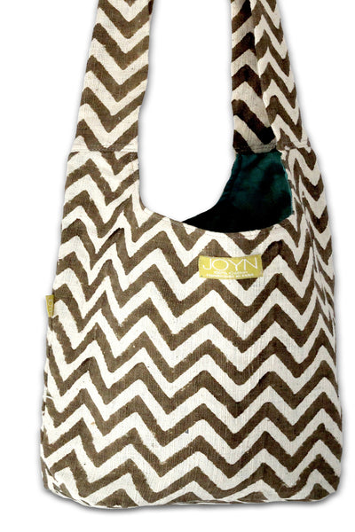 1416010 Hippy Bag - Elephant Grey Chevron