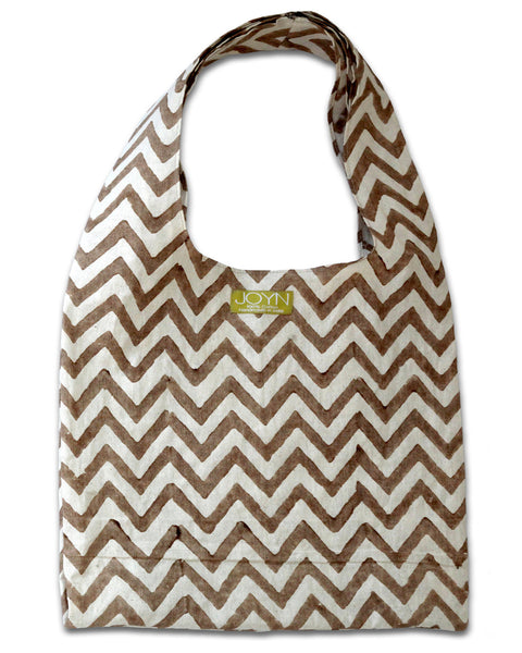 141049 Grocery bag - Elephant Grey Chevron