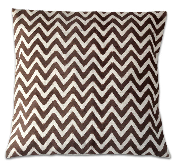 141109 Pillow Cover - Elephant Grey Chevron