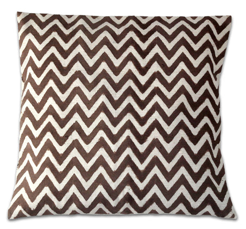 141109 Pillow Cover - Elephant Grey Chevron