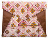 141075 Leather iPad Envelope Clutch - Tribal